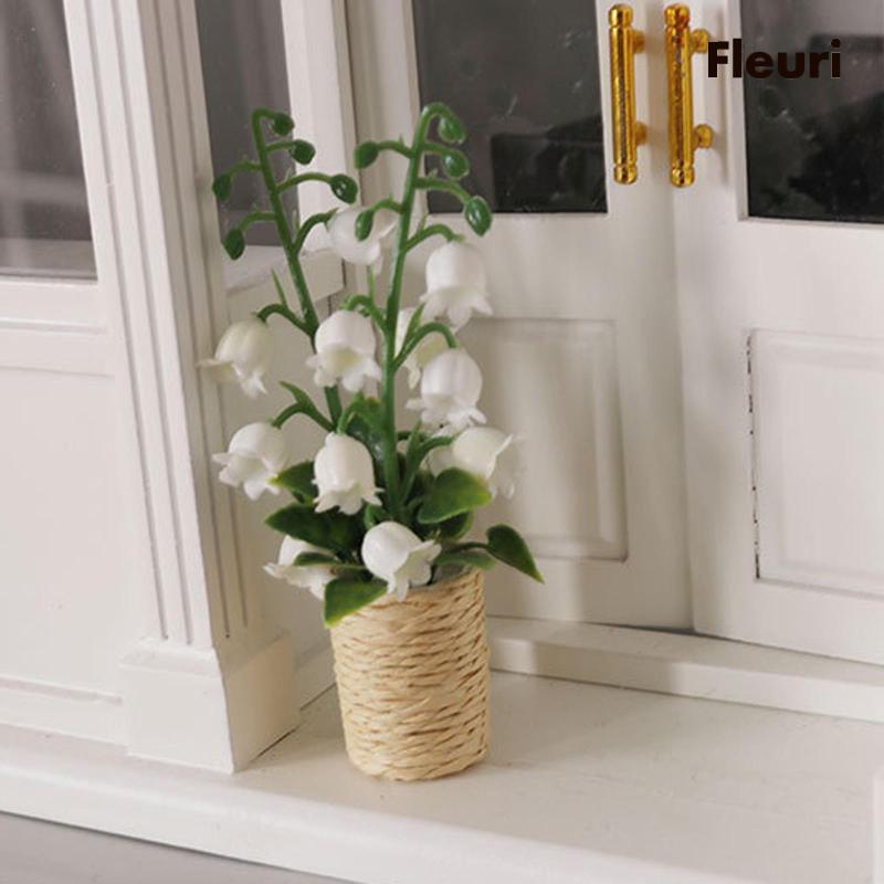 Chậu Hoa Mini Trang Trí Nhà Búp Bê Tỉ Lệ 1 / 12
