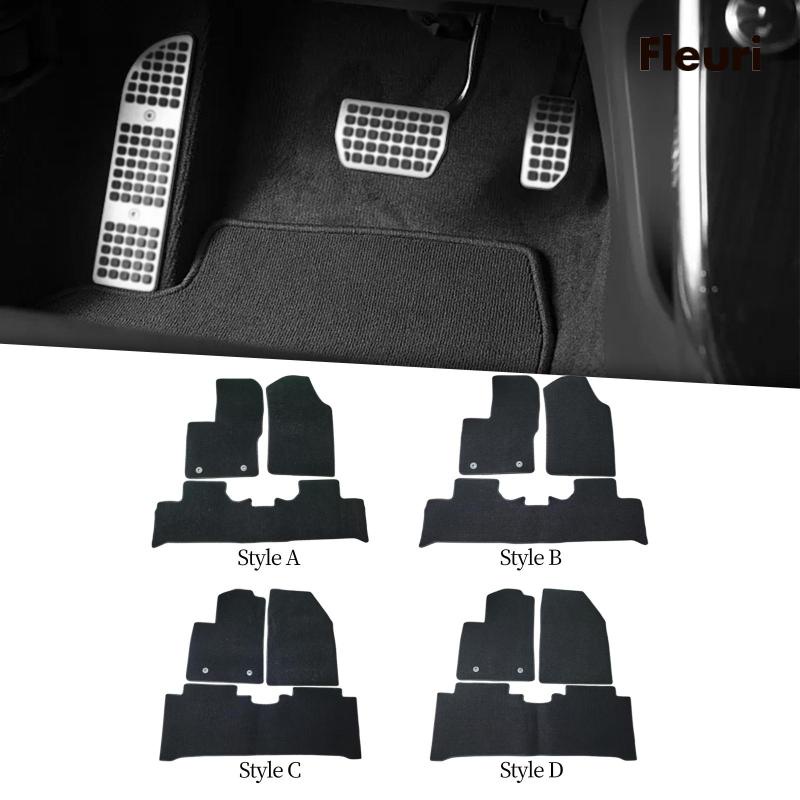 Bộ 3 Thảm Lót Sàn Màu Đen Chất Lượng Cao Cho Xe Hơi Byd Yuan Pro