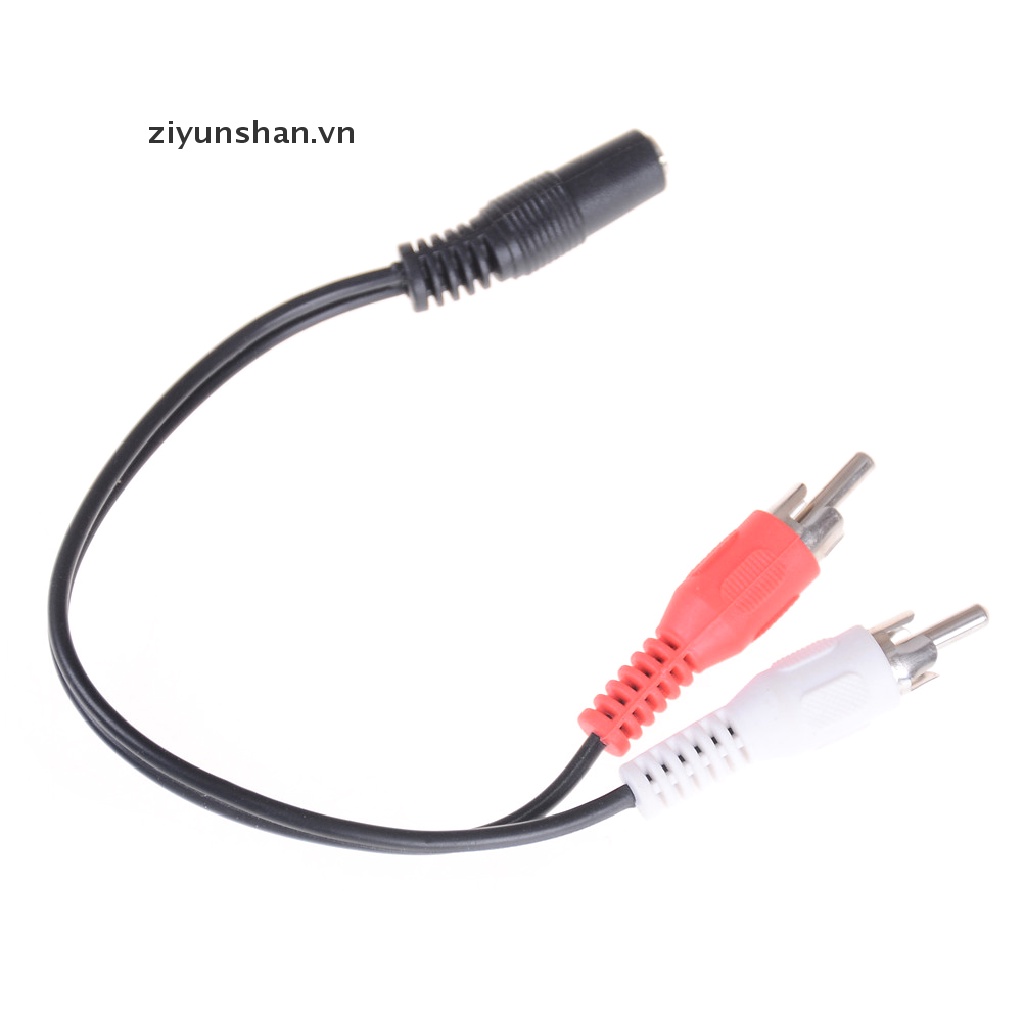 Kem Ziyunshannnshan Dây Cáp Âm Thanh Chia 2 Cổng RCA 3.5mm 1 / 8 ''