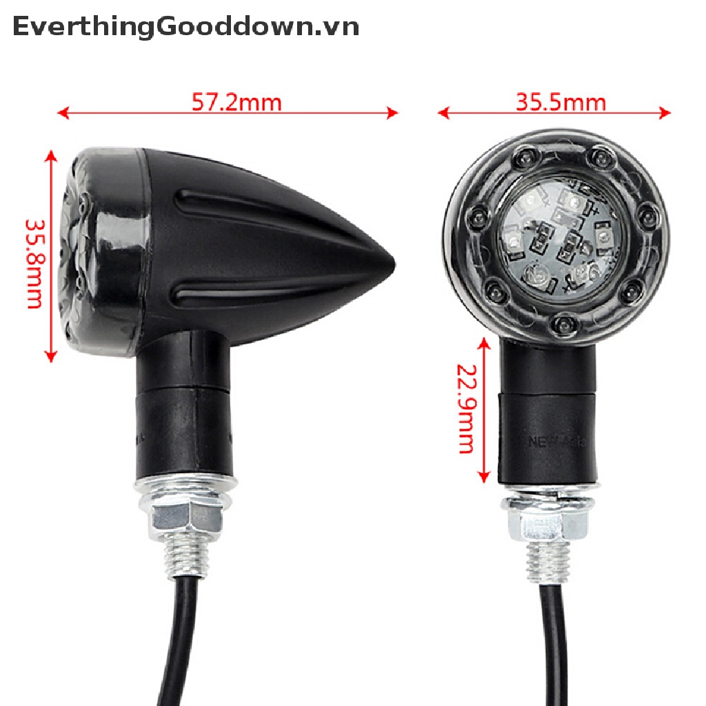 Everthinggood Đèn LED Tín Hiệu Xi Nhan Màu Hổ Phách + Đỏ Dành Cho Xe Máy / Xe Đạp vn