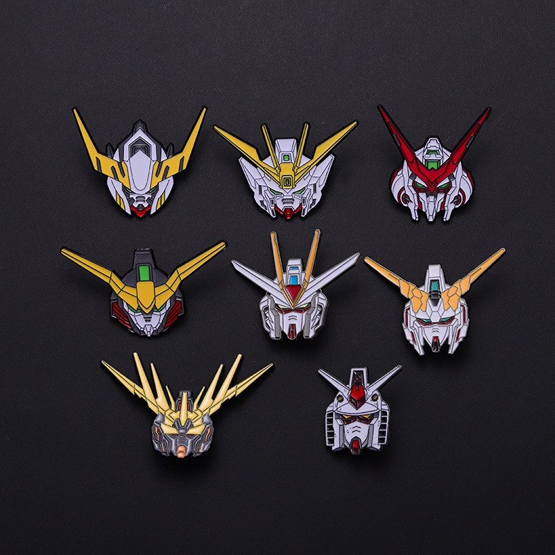 Huy Hiệu Cài Ba Lô / Balo Họa Tiết Hoạt Hình Gundam Unicorn Tráng Men Làm Quà