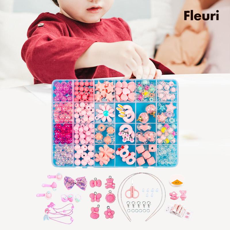 Bộ Hạt Xâu Chuỗi Nhiều Màu Sắc DIY Dành Cho Trẻ Em