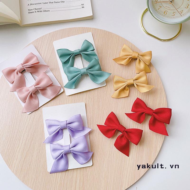 yakult Set Kẹp Tóc Nơ Dễ Thương Cho Bé Gái