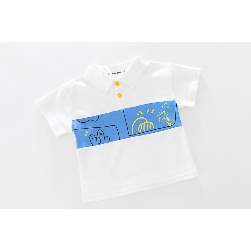 Set Áo Thun Polo + Quần Short Thời Trang Mùa Hè 2023 Cho Bé Trai / Gái