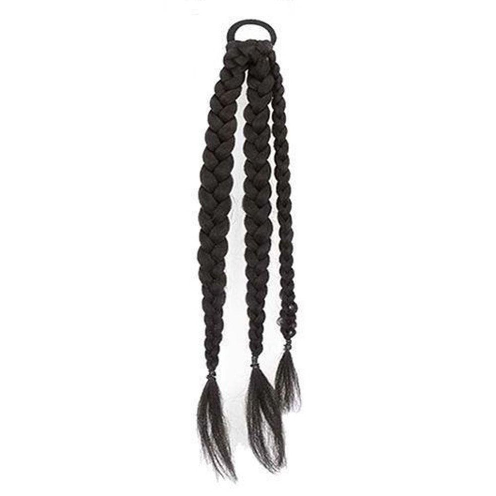 Tóc Giả Thắt Bím Đuôi Ngựa Màu Đen Tự Nhiên DIY Chất Lượng Cao VANES1 Cho Bé Gái