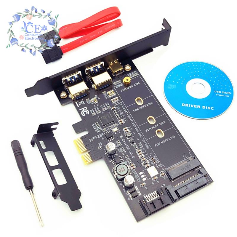 Card Mở Rộng Chuyển Đổi USB 3.0 & Type-C M.2 PCIe M2 SSD SATA B Sang PCI-E 3.0 USB 3.0 PCI-E Cho 2280 2260 2242 2230 NGFF
