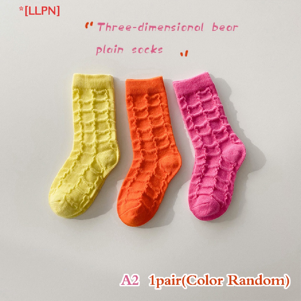 1 Đôi Vớ Thể Thao Cotton Mềm Màu Kẹo Ngọt Dành Cho Trẻ Em