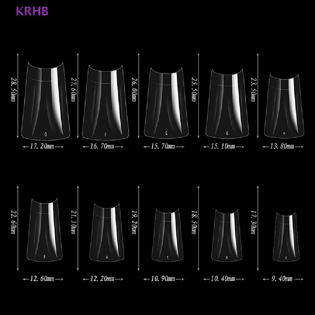 Túi 500 Móng Tay Giả Ngắn Trang Trí Nghệ Thuật Bằng Acrylic Mới