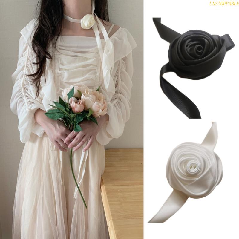 Blg Vòng cổ Mặt Hình Hoa Hồng Kết Hợp Xương Quai Xanh Thời Trang Xu Hướng Niche Sense