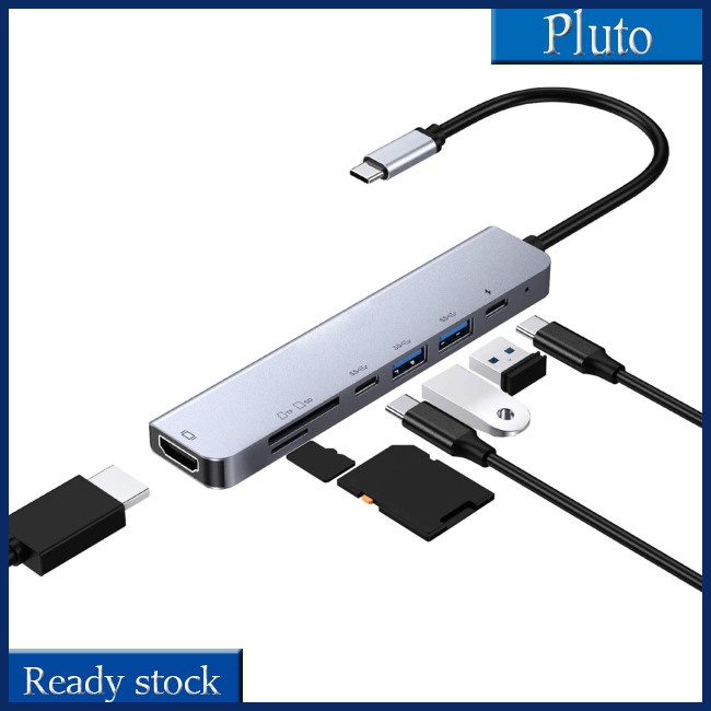 Mới Bộ Chia Cổng Sạc USB 3.0 Pd Tf 7 Trong 1 Đa Năng