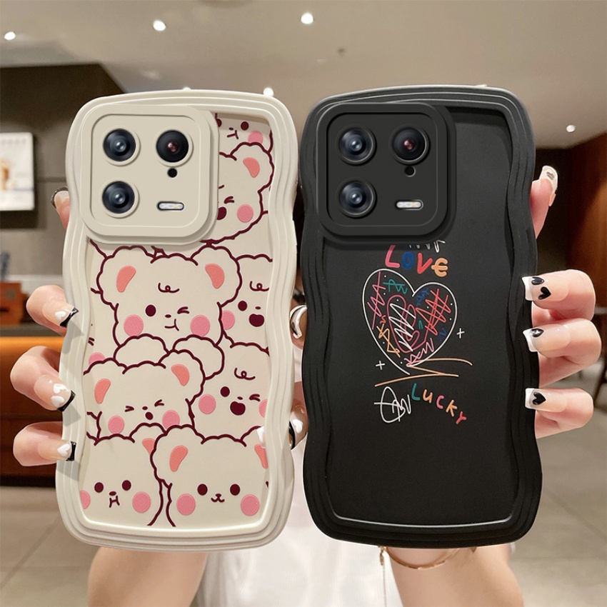 Ôp Điện Thoại Silicon Dẻo Họa Tiết Trái Tim Kiểu graffiti Cho xiaomi 13 12t 12 11 pro 12x poco f3 f2 m3 pro x3 gt x4 nfc Ốp