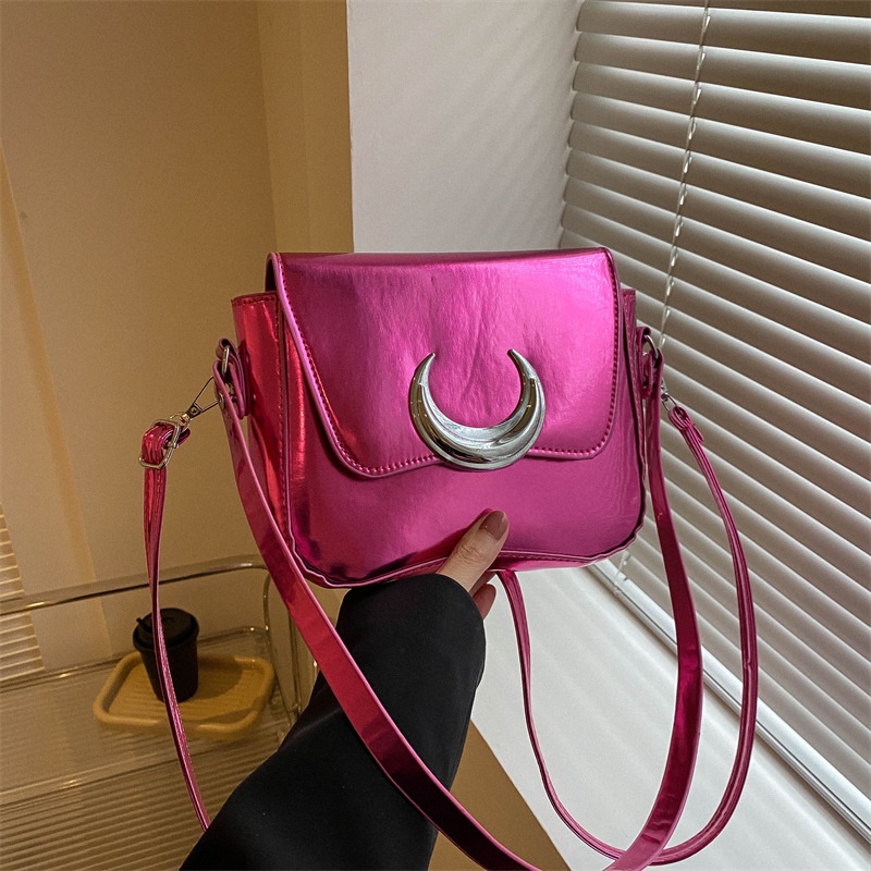 Túi Đeo Vai Màu Trơn Họa Tiết Mặt Trăng Thời Trang 2023 Cho Nữ