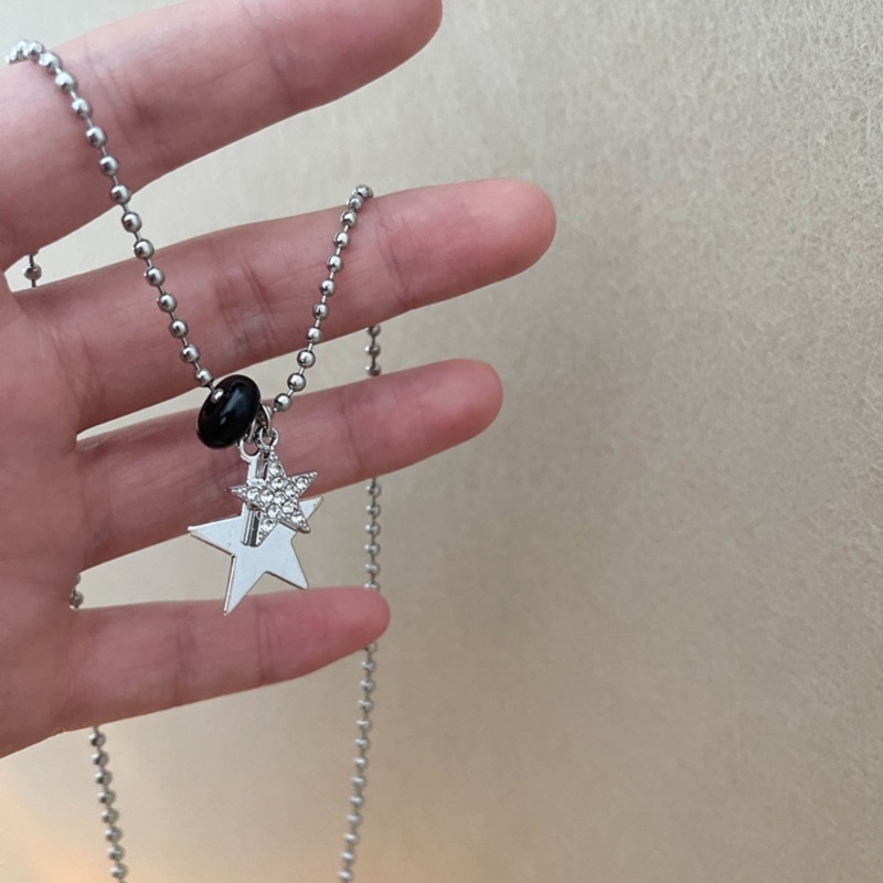 Vòng Cổ Choker Mặt Ngôi Sao Đính Đá Zircon Dễ Thương