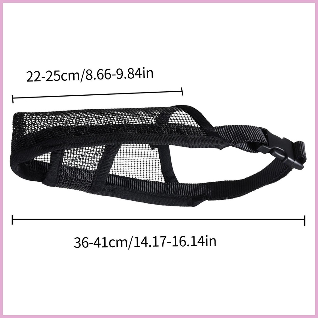 Rọ Mõm Chó Bằng Lưới Thoáng Khí Chống Cắn Có Thể Điều Chỉnh Kèm Vỏ Bảo Vệ Chống Cắn