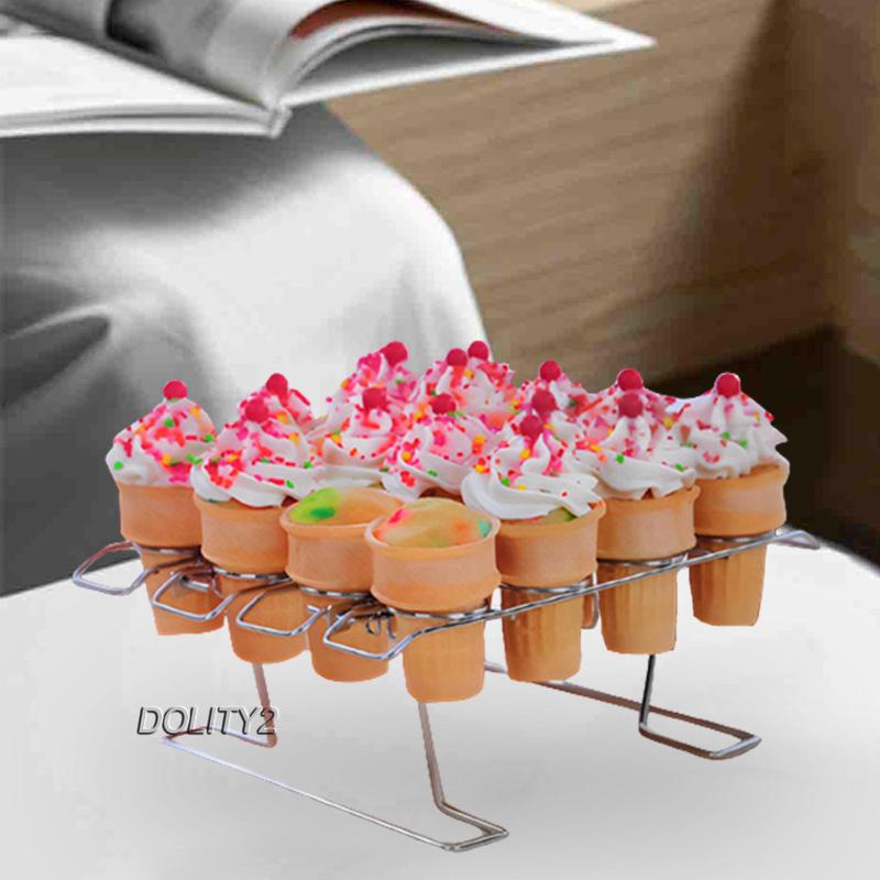 Giá Đỡ Trưng Bày Bánh Cupcake 16 Ngăn Hình Nón Tái Sử Dụng Được Cho Hoạt Động Ngoài Trời