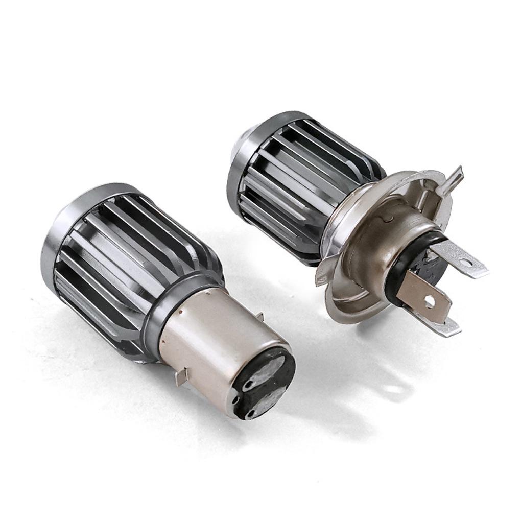 Đèn Pha LED H4 / H6 Hai Màu Vỏ Nhôm Độ Sáng Cao / Thấp Chuyên Dụng Cho Xe Mô Tô Ba Bánh
