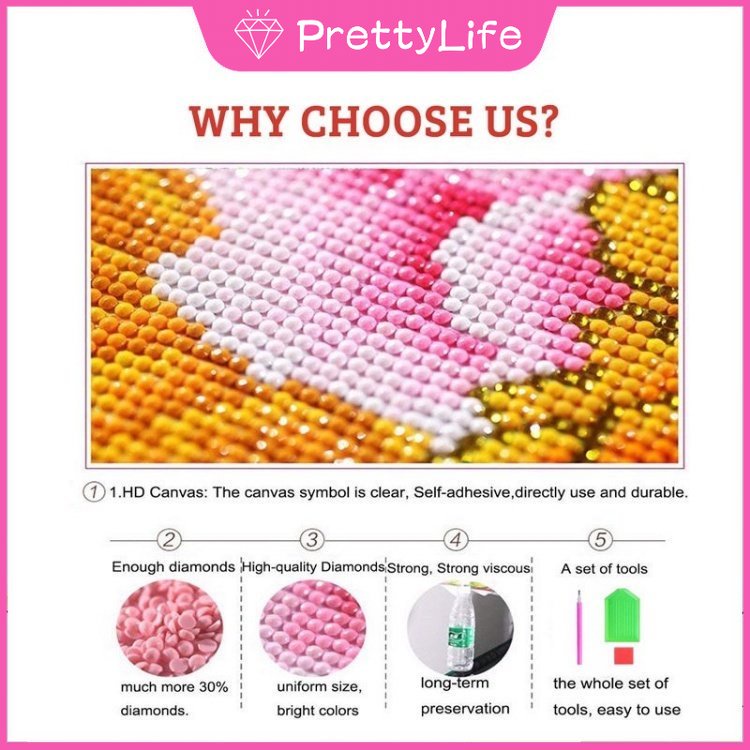 Bộ Tranh Đính Đá 5D Tự Làm Hình Hoa Sen Kích Thước 30x60CM / 40X80CM