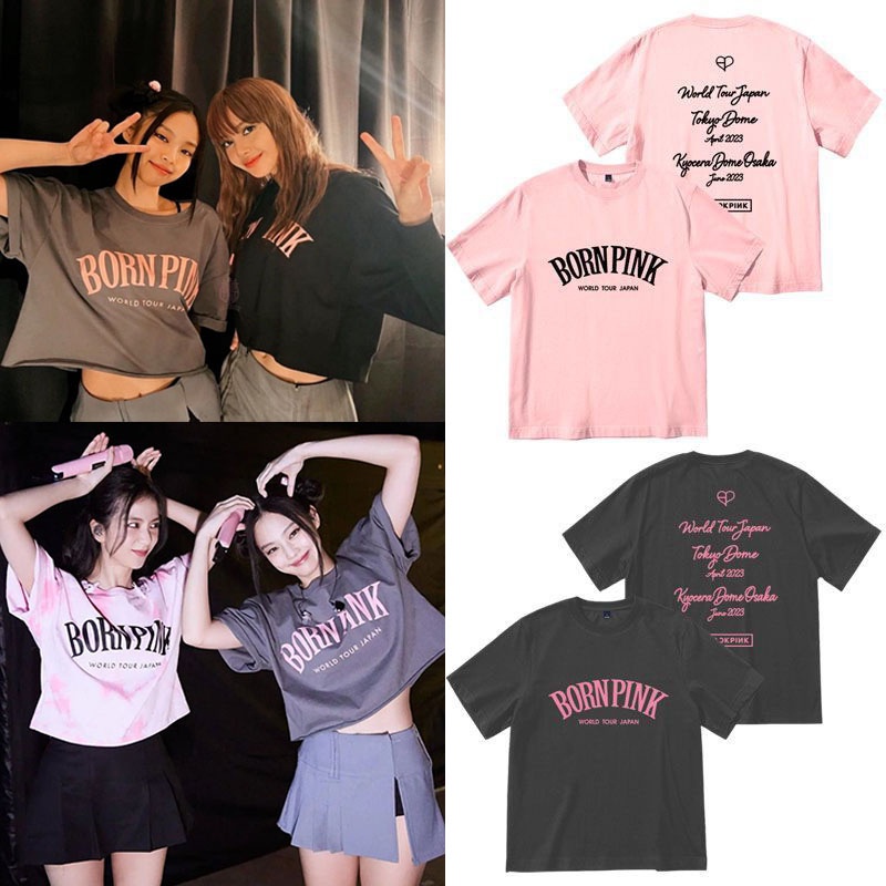 Áo Thun Chữ BLACKPINK BORN PINK World Tour Japan Tokyo Dome Concert JISOO JENNIE ROSE LISA