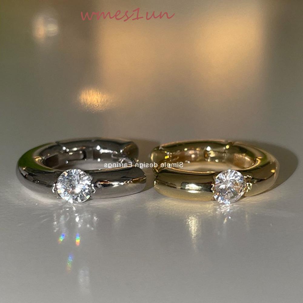 Bông Tai Dạng Vòng WMES15H Cho Nữ|Vòng Cổ Mặt Tròn Mini Thời Trang Cá Tính