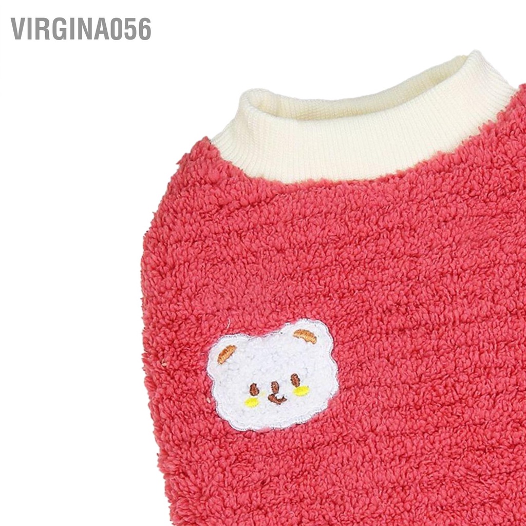 Virgina056 Chó Sang Trọng Vest Mềm Mại Thoải Mái Thoáng Khí Cho Ấm Áo Len Khoác Quần Hàng Ngày Ngoài Trời