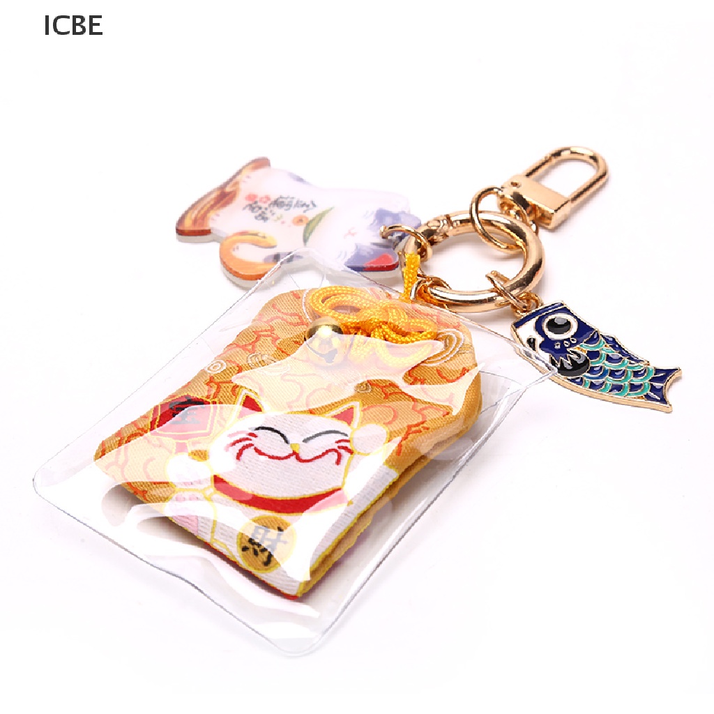 1 Móc Khóa May Mắn Omamori Maneki Neko Dispel Misfortune