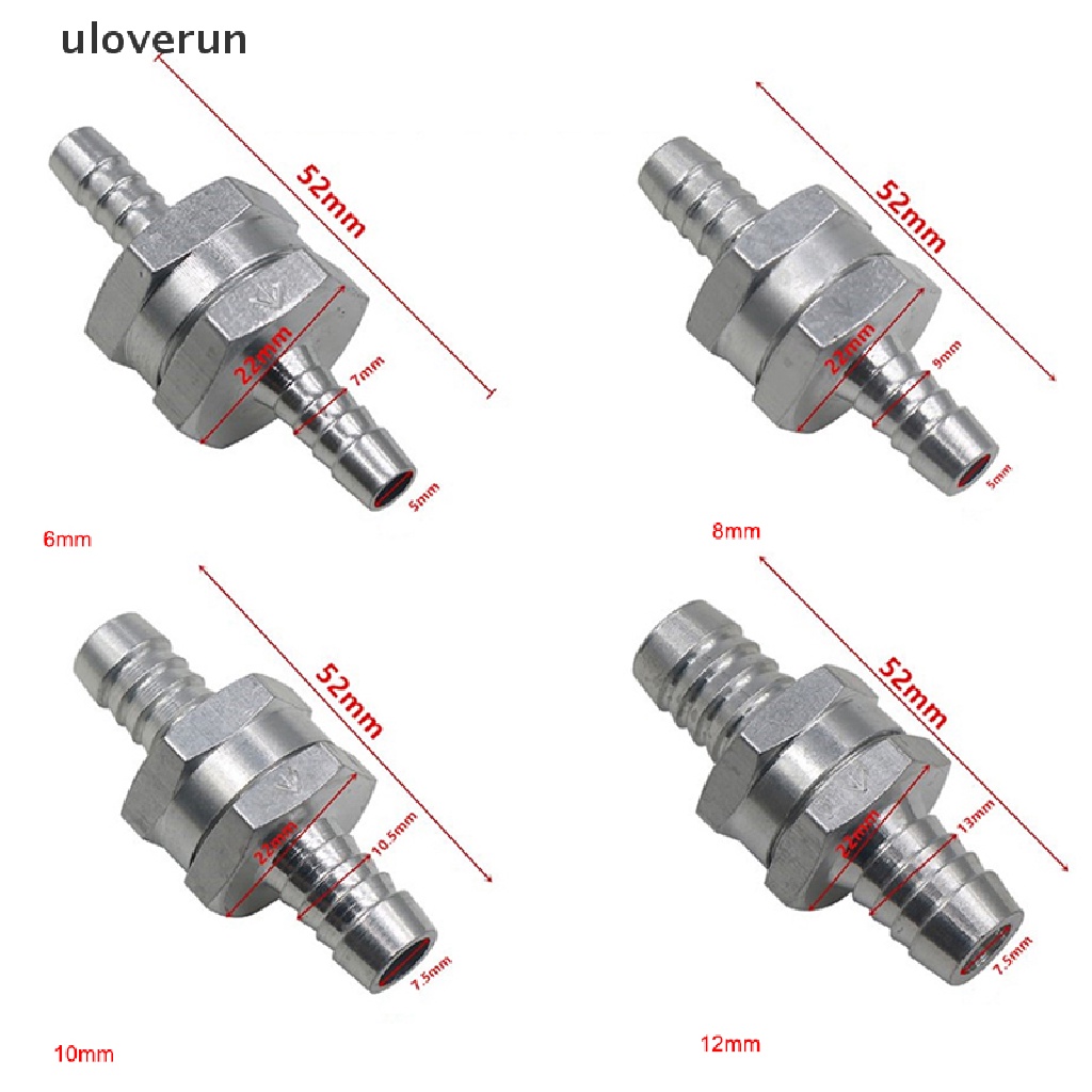 Van Tiết Lưu Nhiên Liệu Dầu Diesel Một Chiều Bằng Hợp Kim Nhôm 6 / 8 / 10 / 12mm