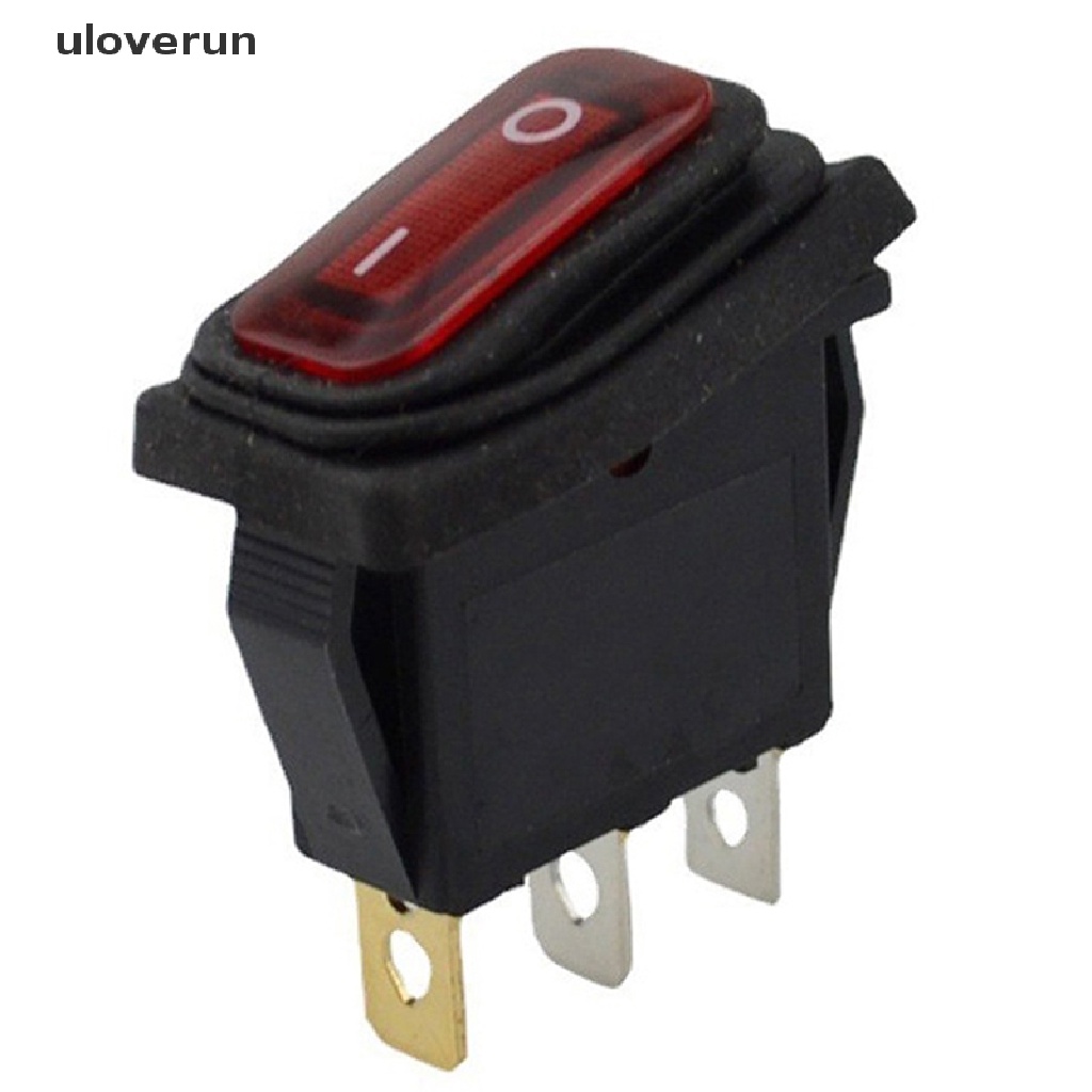 Uloverun Công Tắc Đòn Bẩy 3 Chấu Chống Thấm Nước Có Đèn LED Cho Tàu Thuyền