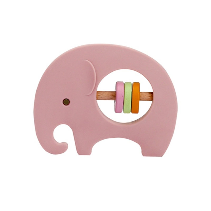 Vòng Tay Đồ Chơi Lục Lạc Hình Chú Voi Cho Bé Đang Mọc Răng