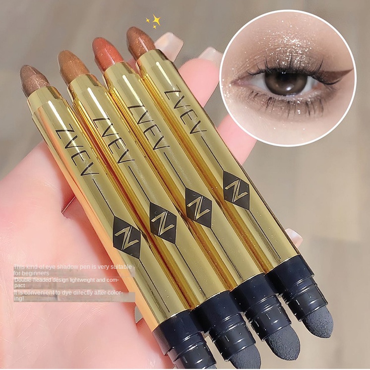 Phấn Mắt Dạng Bút Kèm Mút Xốp Ánh Kim Sáng Bóng Lâu Trôi