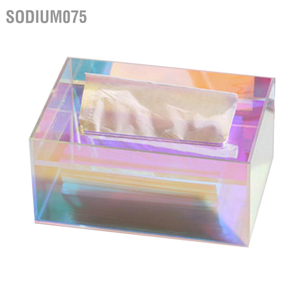 Sodium075 Hộp đựng khăn giấy lưu trữ acrylic Dung lượng lớn ăn cho phòng khách nhà vệ sinh