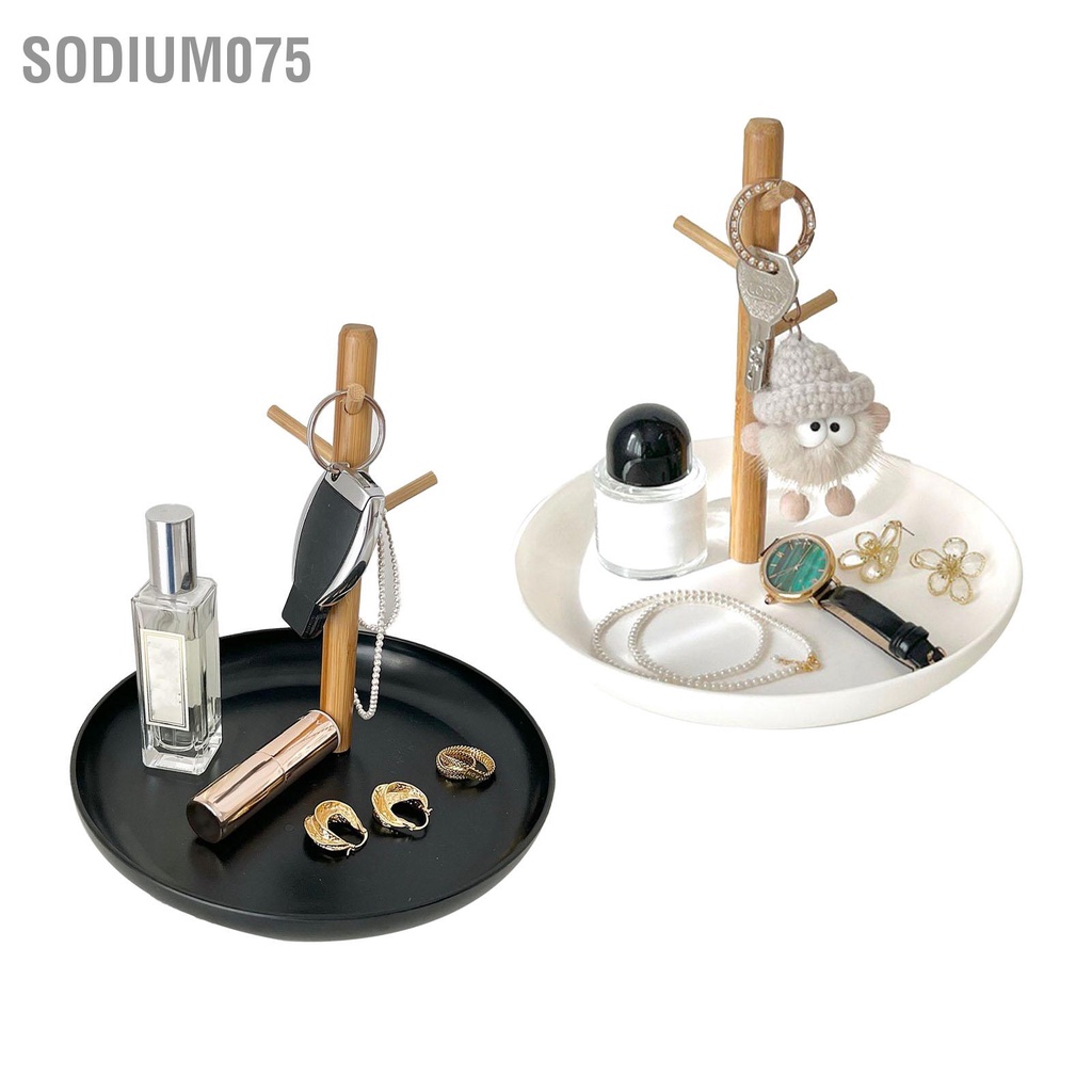 Sodium075 Bàn Tròn Khay Chứa Có Kệ Bề Mặt Mịn Dễ Dàng Vệ Sinh Sắp Xếp Cho Phòng Khách Ngủ