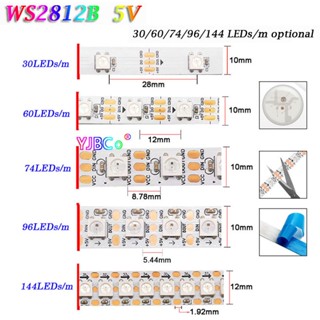 Cuộn Dây Đèn LED 1M DC5V WS2812B DC 5V 30 / 60 / 74 / 96 / 144 pixels / m WS2811 IC WS2812 IP30 / IP65 / IP67