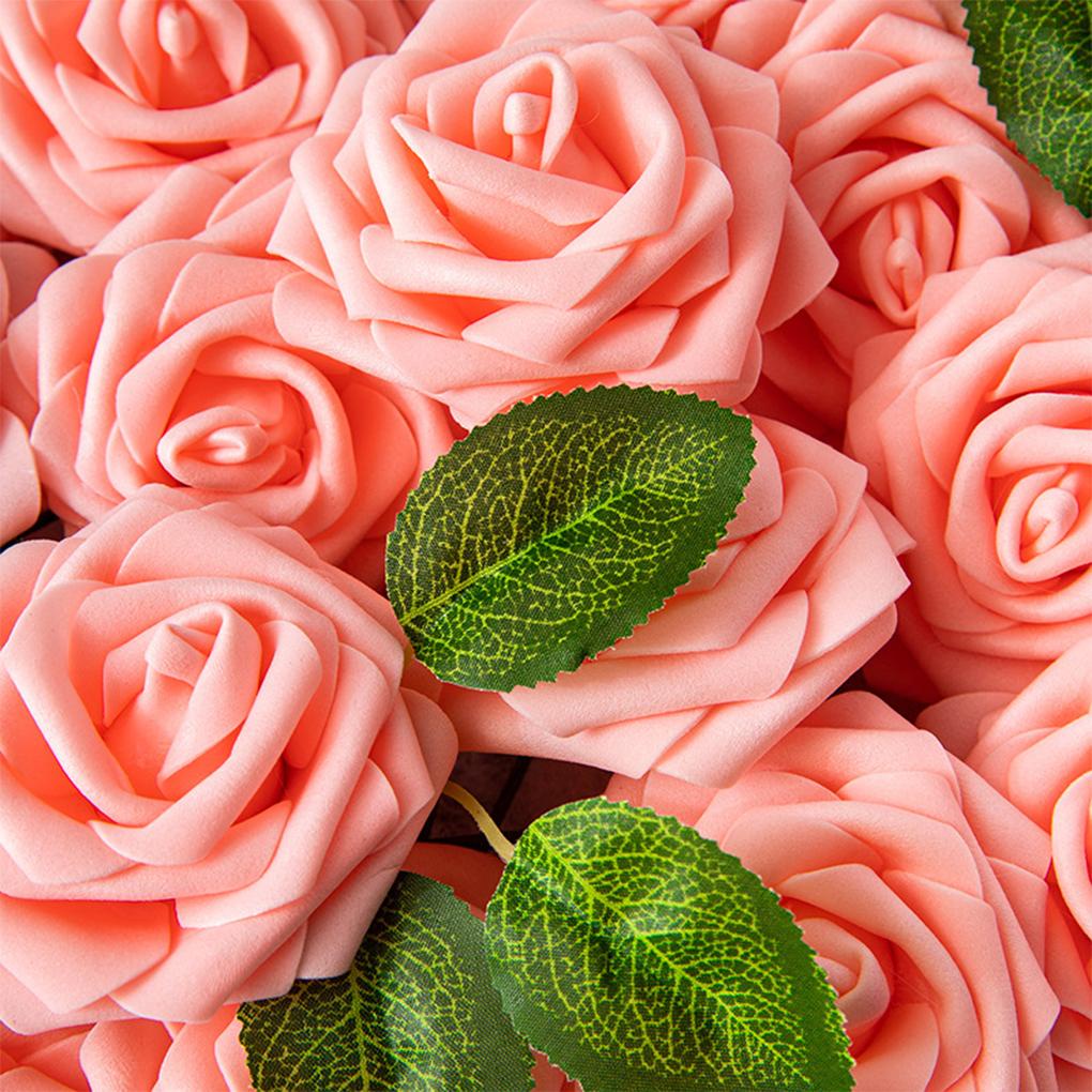 Bó Hoa Hồng Giả Bằng Xốp Nhiều Màu Trang Trí Tiệc Cưới / Giáng Sinh DIY