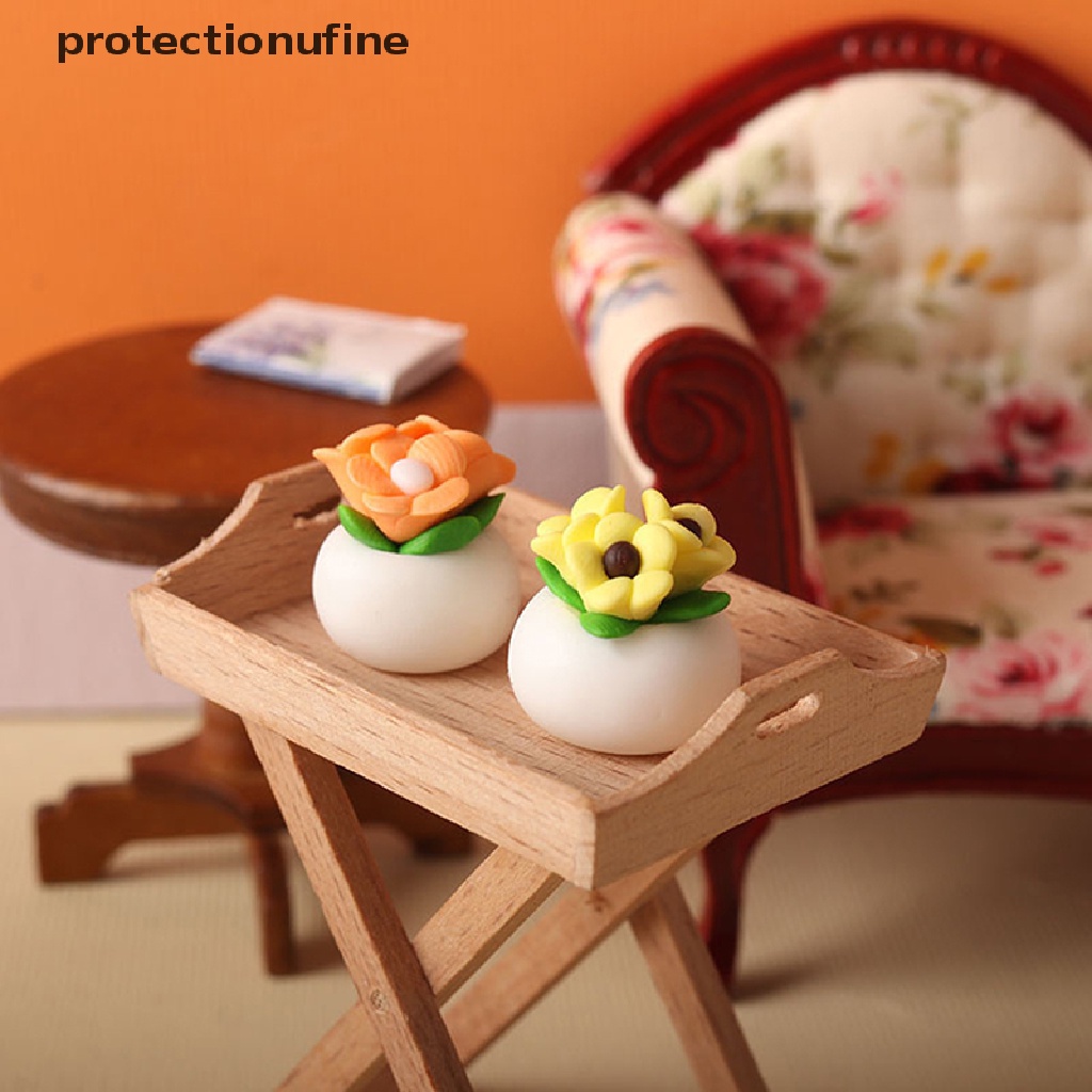 Chậu Hoa Mini Trang Trí Tỷ Lệ 1: 12 PR3VN 1: 12