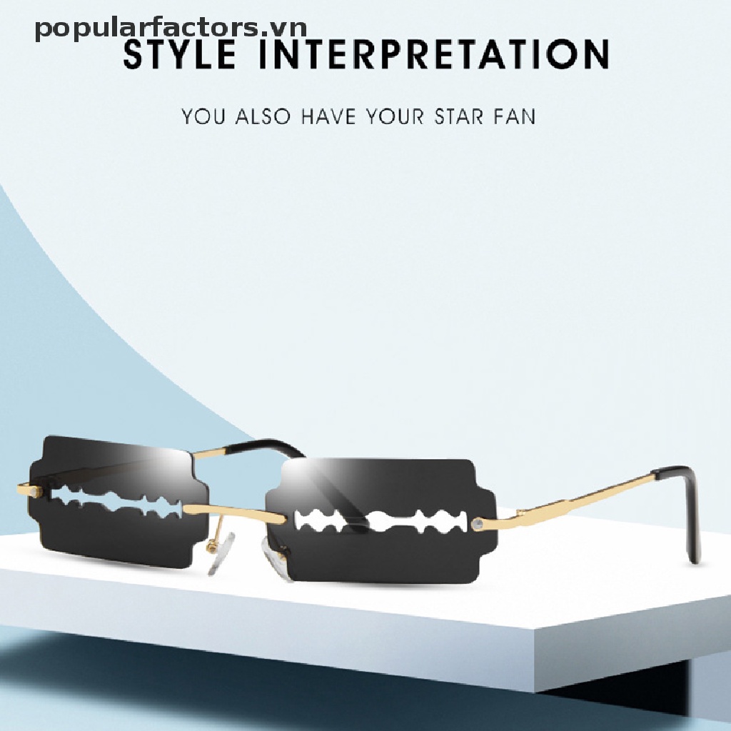 Kính Mát Không Gọng Phong Cách Steampunk Vintage Độc Đáo