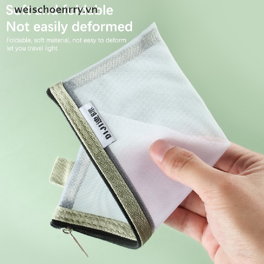 Hộp Đựng Bút Dạng Lưới Trong Suốt Đơn Giản Tiện Dụng Cho Học Sinh / Văn Phòng