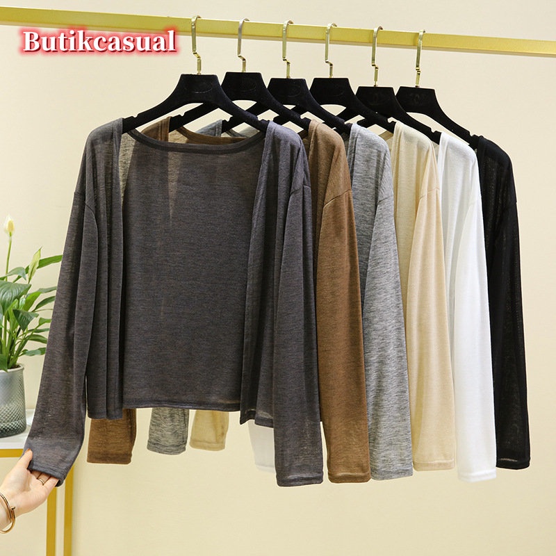 Áo Khoác cardigan Chống Nắng Bằng cotton Tay Dài Dáng Rộng Thời Trang Mùa Hè Cho Nữ
