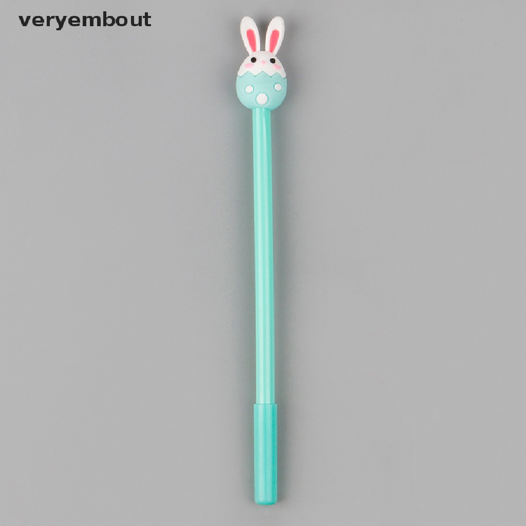 Set 3 Bút Mực Đen Ngòi 0.5mm Hình Thỏ Trứng Phục Sinh Đáng Yêu