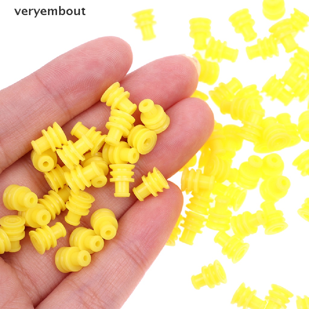 Set 100 Đầu Nối Dây Cao Su Tiện Lợi 281934Đầu Cắm n - 2 Cho Tyco 1.5 Series n 1.5 Chất Lượng Cao