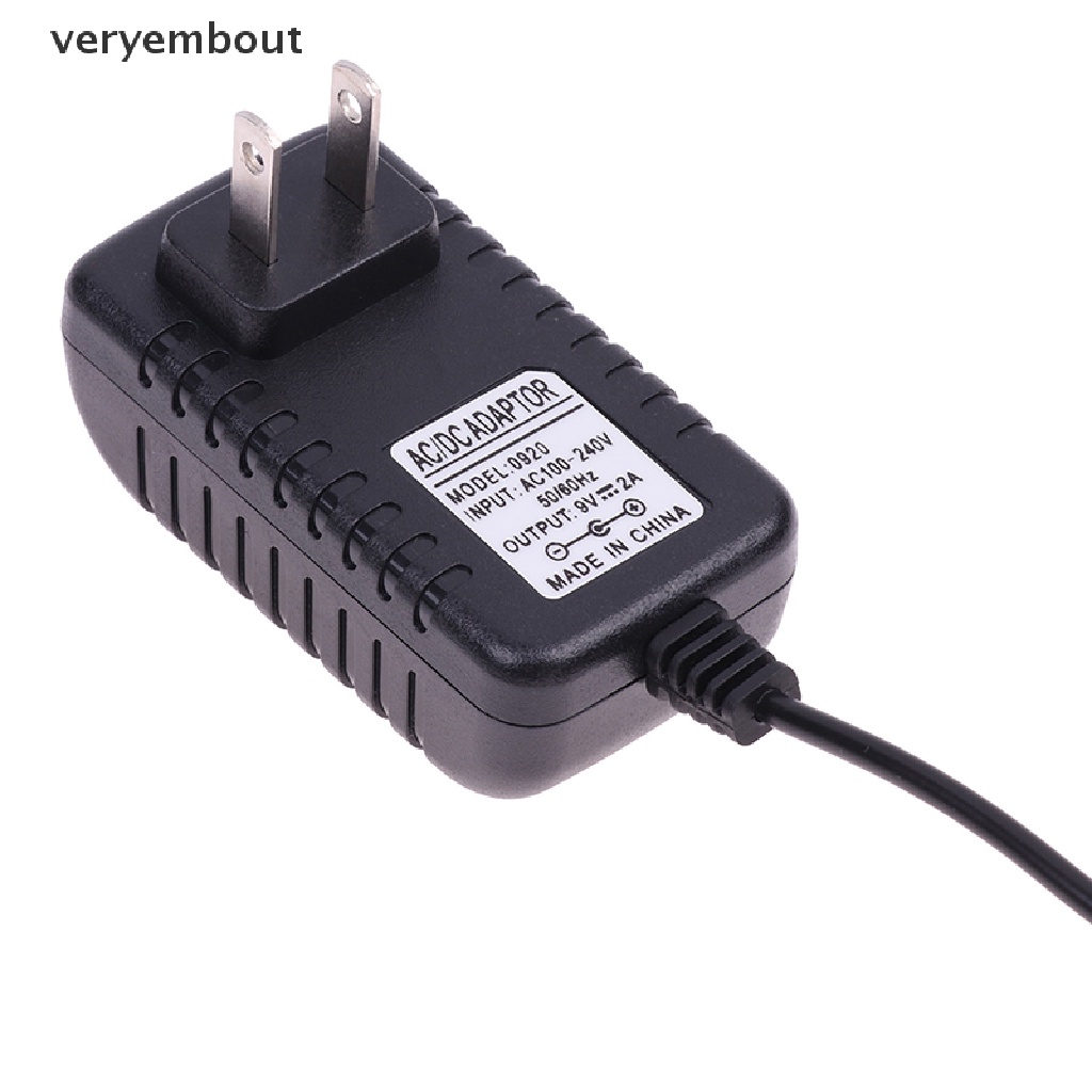 Bộ Nguồn AC / DC 9V 2A Phích Cắm Chuẩn EU US UK 5.5mm x 2.1mm-2.5mm n