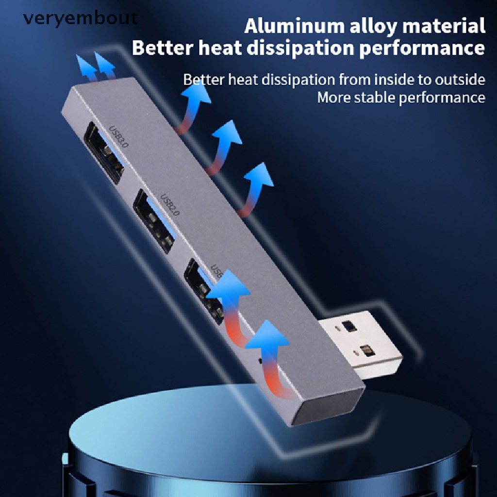 Bộ Chia 3 Cổng USB Type C / USB 3 Trong 1 Tiện Dụng