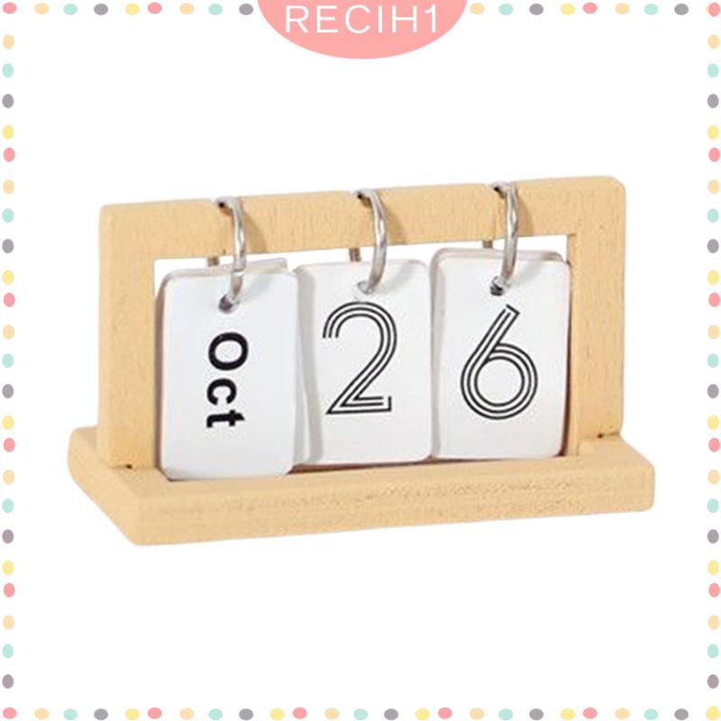 [Recih] Lịch Lật Mini 1 / 12 Làm Phụ Kiện Chụp Ảnh DIY Cho Nhà Búp Bê