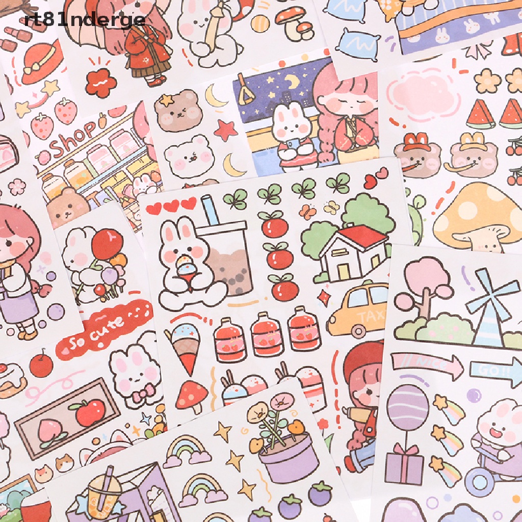 Set 50 Tờ Sticker Hoạt Hình Dán Trang Trí Sổ Tay Diy