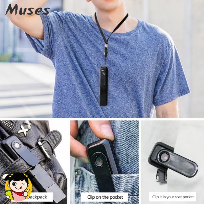 Camera Giám Sát Mini 1080p Có Kẹp Sau Lưng Tiện Dụng