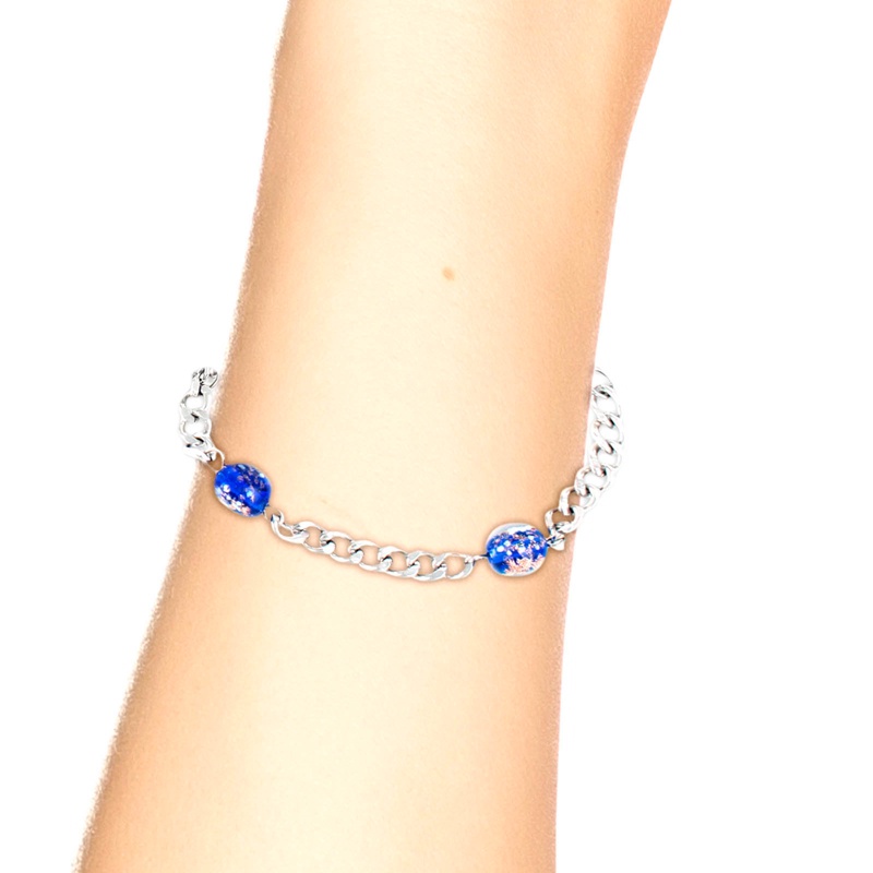 Set 2 Vòng Tay Chuỗi Hạt Nam Châm Mặt Trái Tim Thời Trang Cho Cặp Đôi