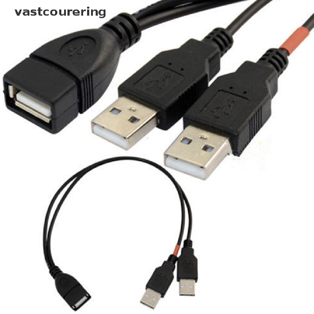 Dây Cáp Sạc Mở Rộng 2 Cổng USB 2.0 Loại Y Tiện Dụng