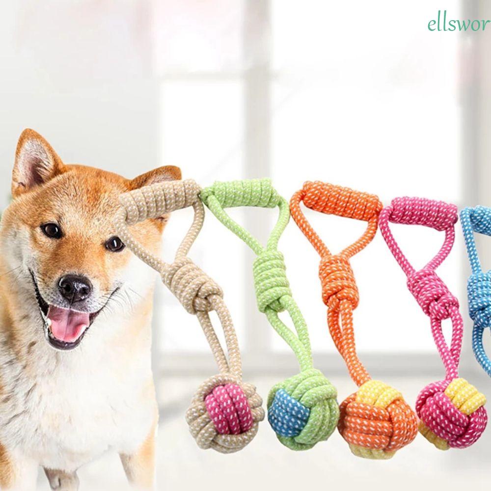 Đồ Chơi Dây Thừng Cotton Bện Nhiều Màu Sắc Giúp Giải Tỏa Căng Thẳng Cho Thú Cưng