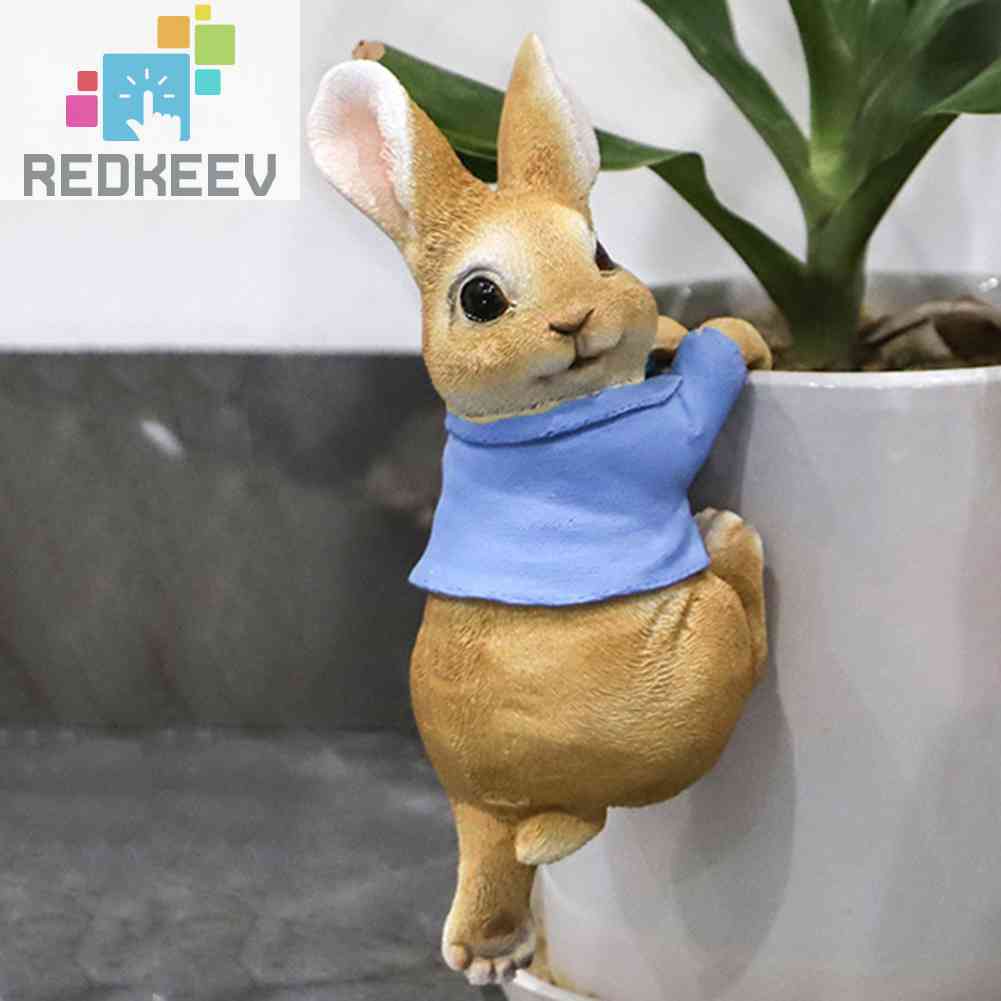 Dễ Thương Mô Hình Thỏ Bằng Nhựa Resin Sáng Tạo Trang Trí Sân Vườn