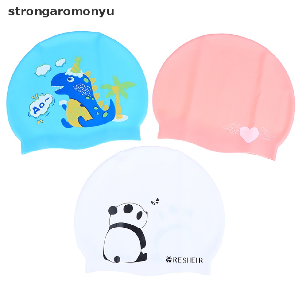 1 Mũ Bơi Silicon Chống Thấm Nước Co Giãn Dễ Thương Cho Bé