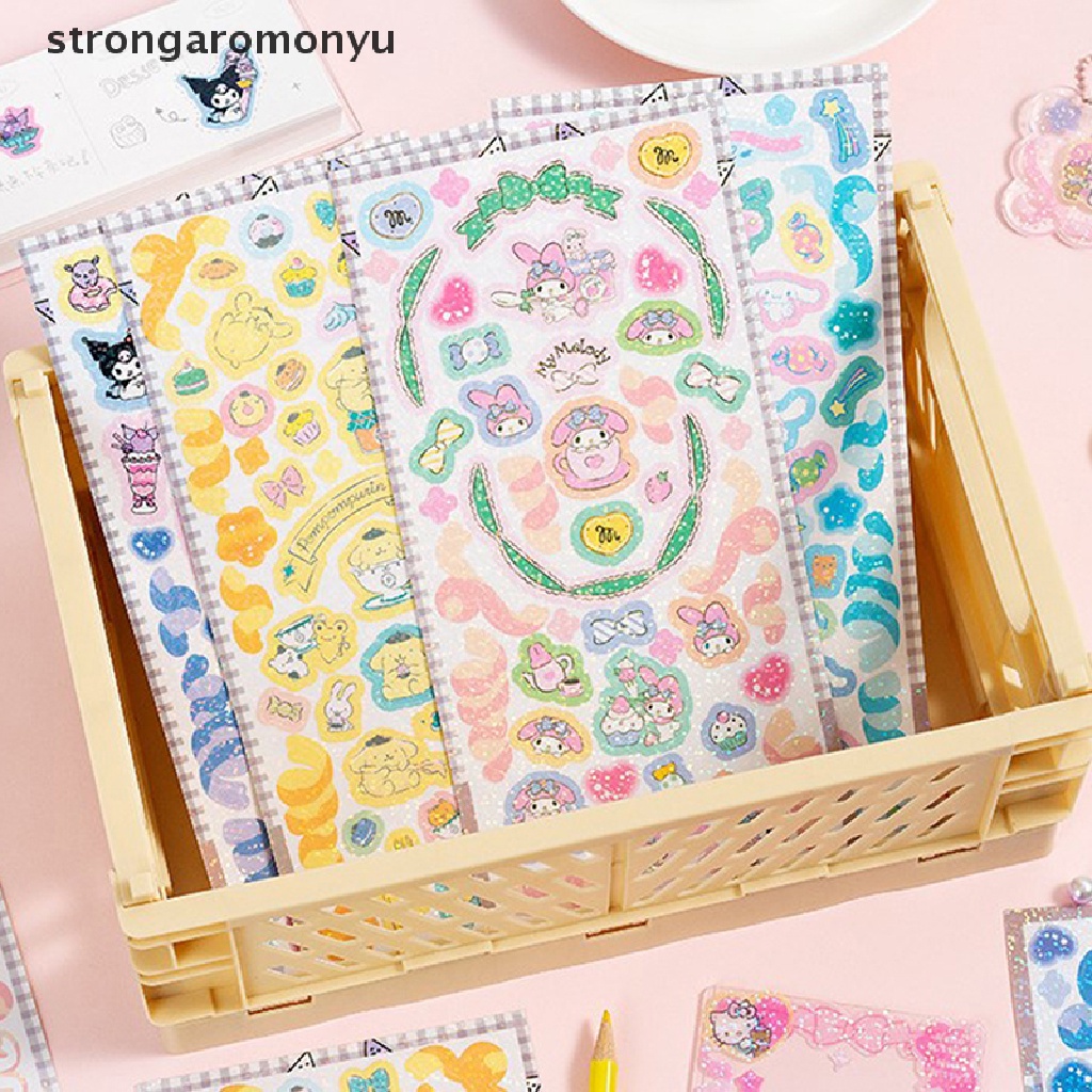 Miếng Dán Trang Trí Laptop / Điện Thoại Hình Cinnamoroll Kuromi My Melody Dễ Thương